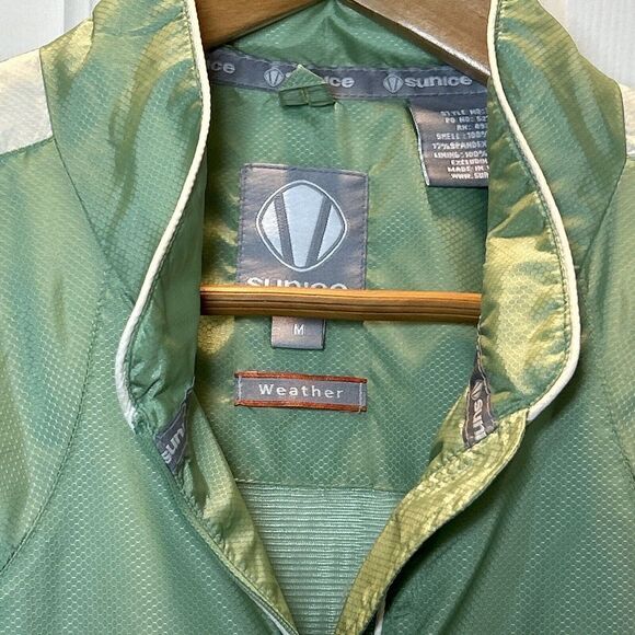 Sunice Sunita Green Wind Shirt Jacket Golf Size M Style 3673 - Picture 2 of 5